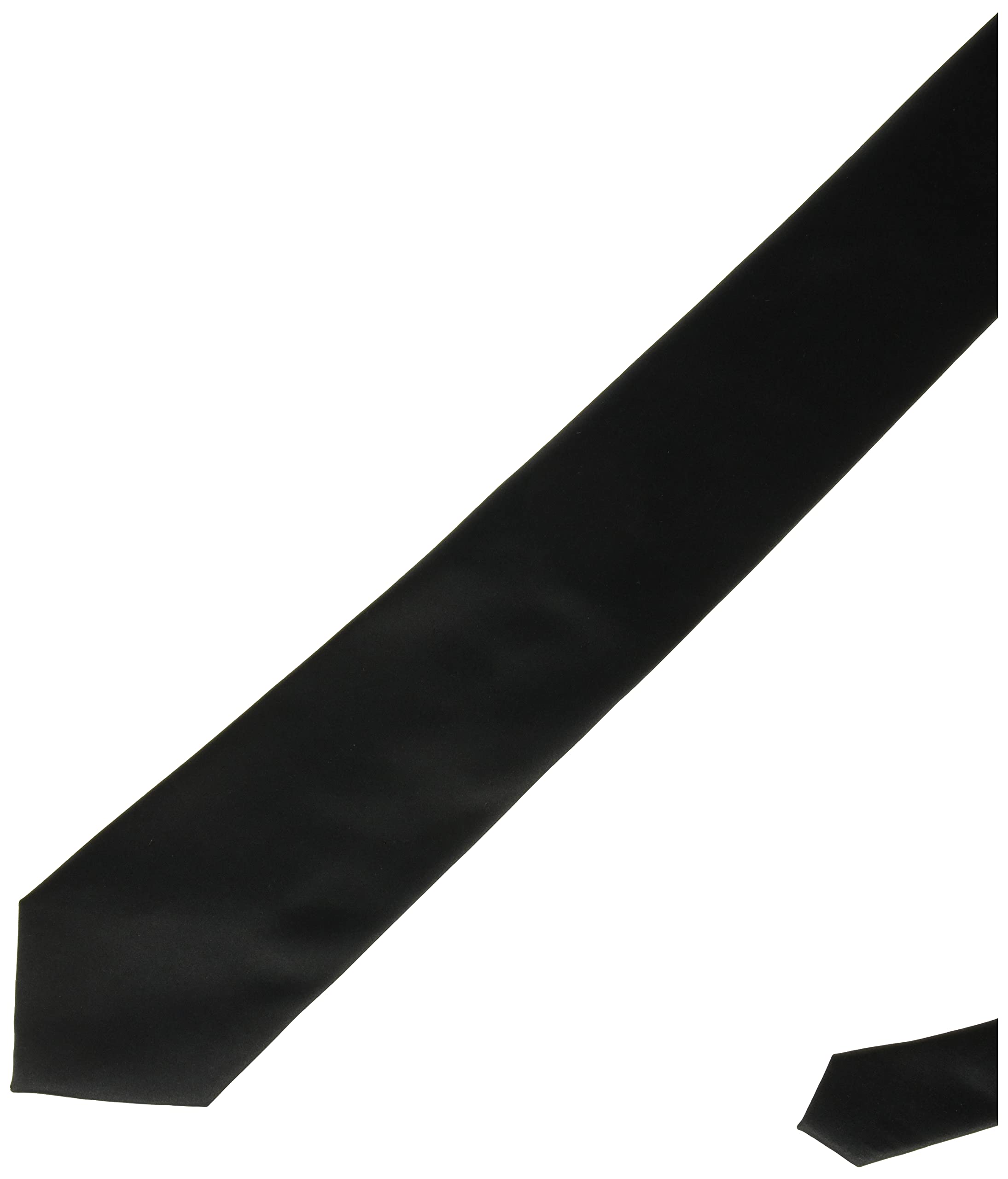 Stacy Adams Men's Satin Solid Tie Set, Black, One Size