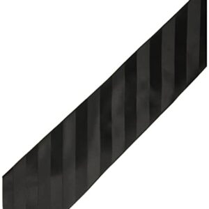 Stacy Adams Men's Tall-Plus-Size Solid Woven Formal Stripe Tie Set Extra Long, Black, One Size