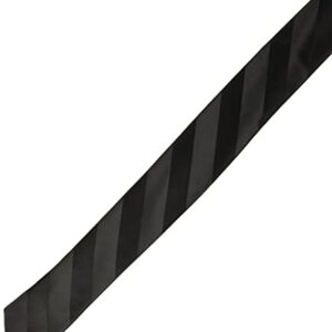 Stacy Adams Men's Tall-Plus-Size Solid Woven Formal Stripe Tie Set Extra Long, Black, One Size