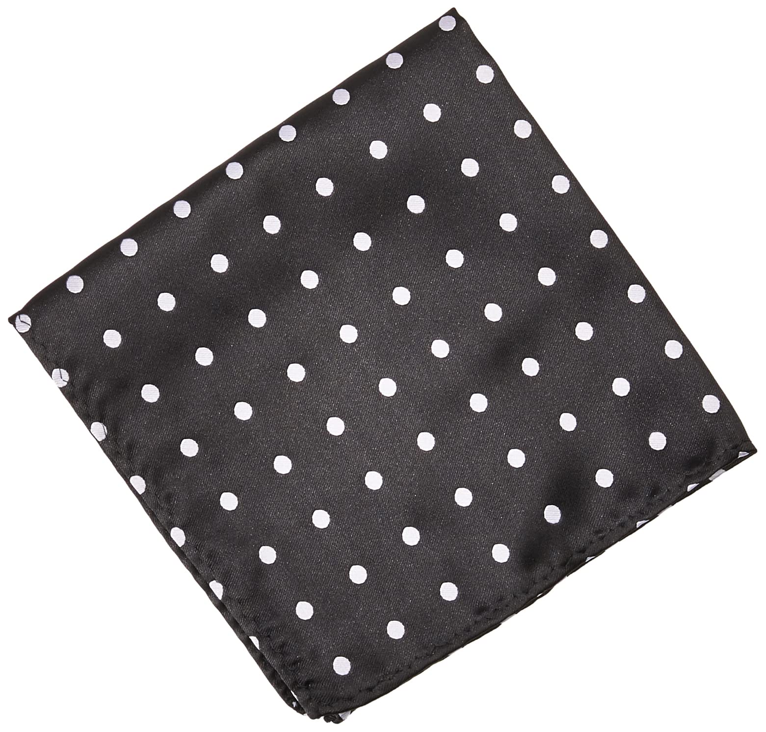 Stacy Adams Men's Satin Dot Tie Set, Black/White, One Size