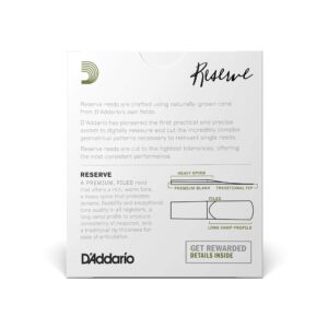 D'Addario Woodwinds Reserve Soprano Saxophone Reeds, Strength 3.0+,10-Pack