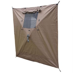 clam quick-set wind and sun panel attachment for escape sport screen shelter canopy tent with carrying bag, accessory only, brown (2 pack)