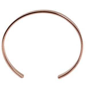 John S. Brana Chased Copper Cuff Bracelet Handmade Jewelry - Durable Copper - 100% Solid Copper (7 Inches)