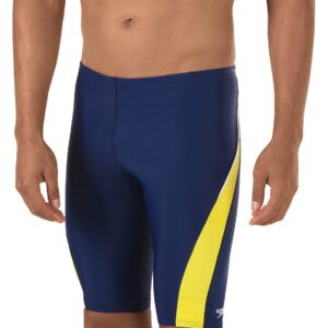 Speedo Men's Swimsuit Jammer PowerFlex Eco Taper Splice Team Colors - Manufacturer Discontinued