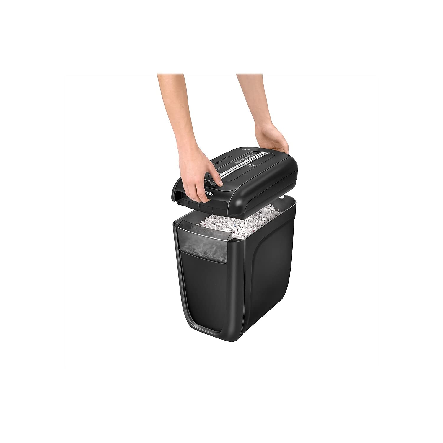 Fellowes 4606001 Cross-Cut Shredder, 10Sht Cap, 9-1/4-Inch x14-5/8-Inch x16-Inch , Black