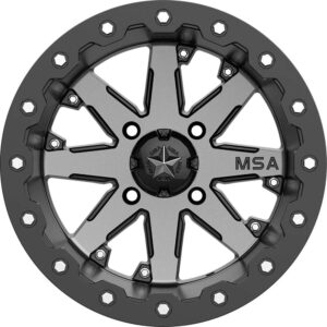 MSA Offroad Wheels M21 LOK BEADLOCK Charcoal Tint Wheel with Aluminum (14 x 7. inches /4 x 156 mm, 0 mm Offset)