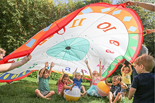 Pacific Play Tents 18420 Tick Tock Clock 12 Foot Kids Parachute for indoor / Outdoor Fun