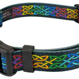 Country Brook Petz - Deluxe Celtic Pride Dog Collar - Made in The U.S.A. - Irish Pride Collection featuring Lucky Designs (1 Inch, Medium)