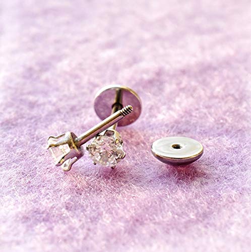 ComfyEarrings CZ 4mm Crystal Prong Stud Earrings