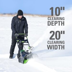 Greenworks 80V (75+ Compatible Tools) 20” Brushless Cordless Snow Blower, Tool Only