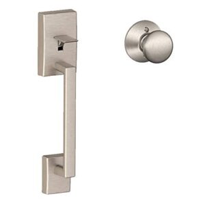 Schlage FE285 Century By Plymouth Bottom Half Handleset with 16080 Latch and 10063 Strike Satin Nickel Finish