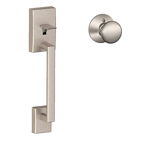 Schlage FE285 Century By Plymouth Bottom Half Handleset with 16080 Latch and 10063 Strike Satin Nickel Finish