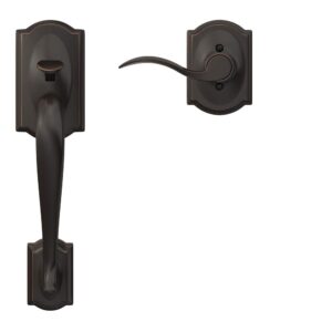 Schlage FE285 716 Acc CAM RH Lower Half Handleset, Camelot Interior Trim, Aged Bronze