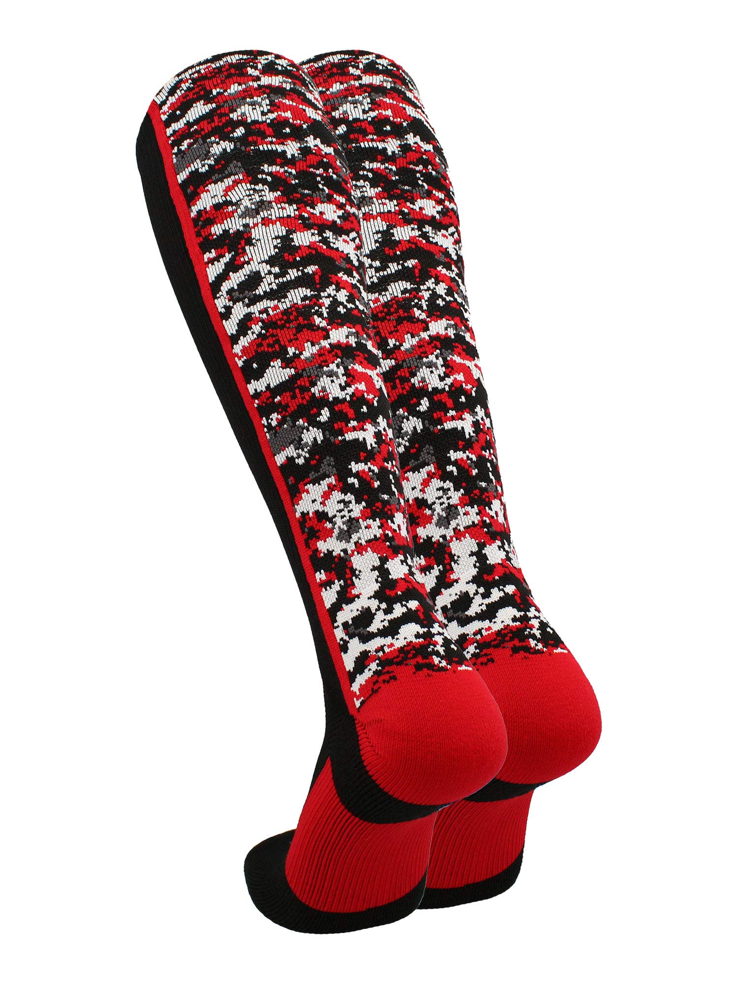 TCK Digital Camo OTC Socks (Black/Red, X-Large)