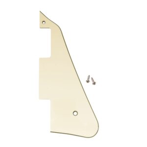 musiclily electric guitar pickguard for les paul modern style, 3ply cream