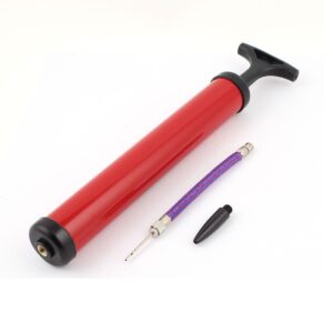 uxcell a15030400ux0108 basketball soccer footballs plastic air inflator hand pump red