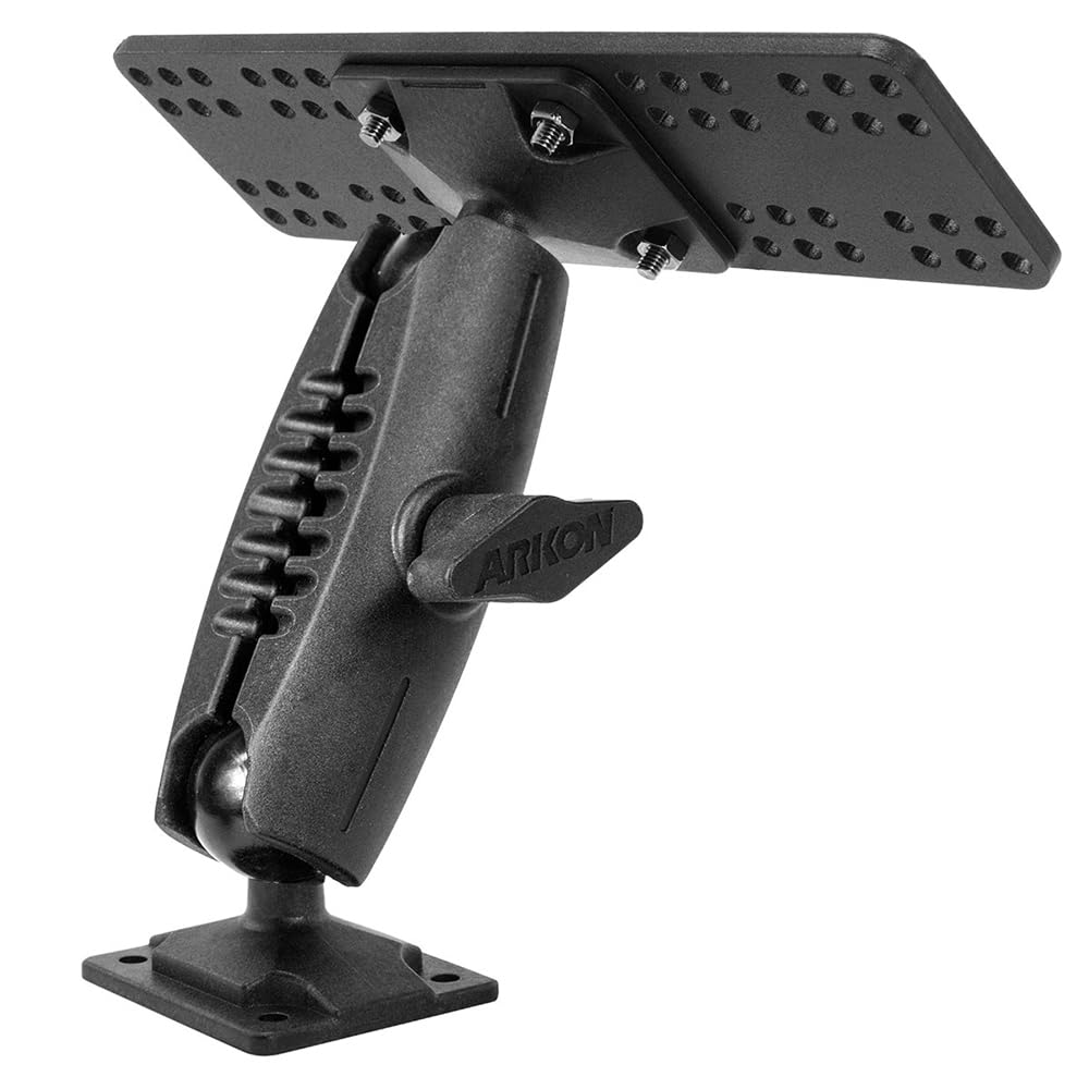 ARKON Mounts - Universal Fish Finder Mount , 360-Degree Rotation , Adjustable Positioning , 25mm/1 Inch Ball , Compatible with Garmin, Lowrance and More