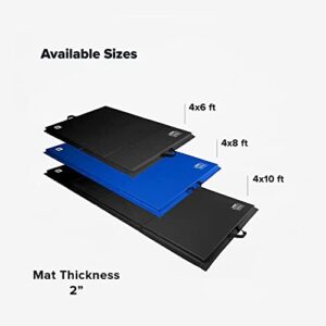 We Sell Mats 4 ft x 10 ft x 2 in Personal Fitness & Exercise Mat, Lightweight and Folds for Carrying, Black