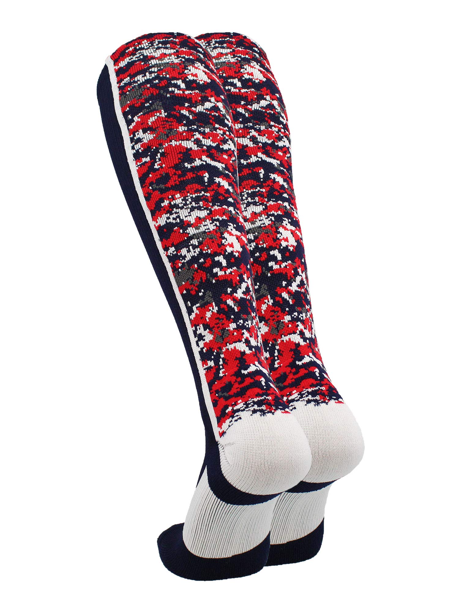 TCK Digital Camo OTC Socks (Navy/White/Red, Medium)