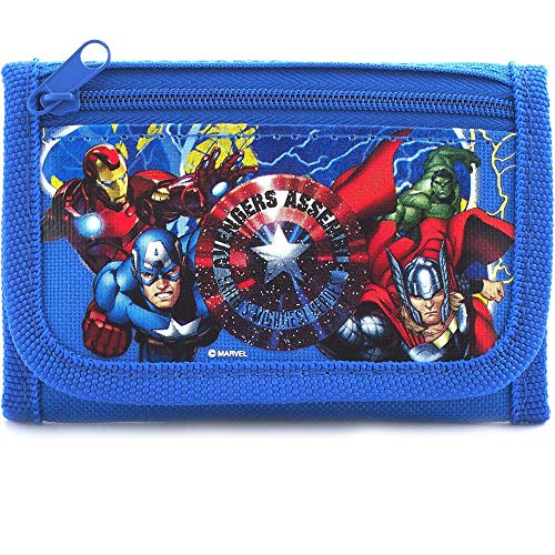 Disney Marvel Avengers Blue Trifold Wallet - 1 WALLET, 4.75" x 3.0"