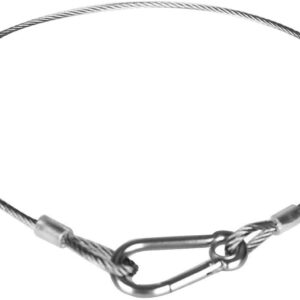 MOUNTAIN_ARK Safety Security 110lb. 25.5" Stainless Steel Cables for Stage Lighting (Silver 20 Pack) (Buckle End and Looped End)