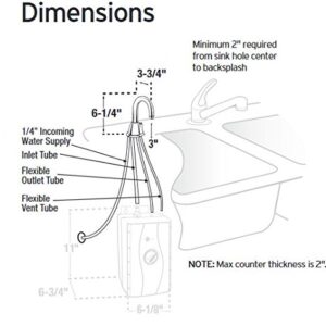 InSinkErator HOT100 Instant Hot Water Dispenser System - Faucet & Tank, Chrome, H-HOT100C-SS