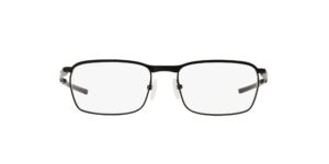 oakley men's ox3186 rectangular prescription eyewear frames, satin black, 52mm