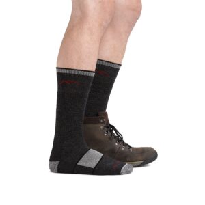 Darn Tough Men's Hiker Book Sock Full Cushion (Style 1405) Merino Wool, Black (Large 10-12) - 6 Pack