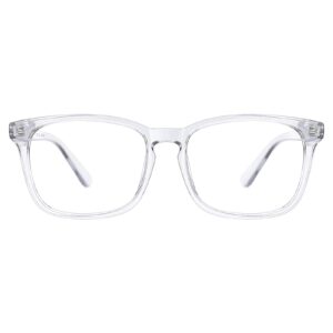 TIJN Unisex Stylish Square Non-Prescription Eyeglasses Glasses Clear Lens Women Men Eyewear