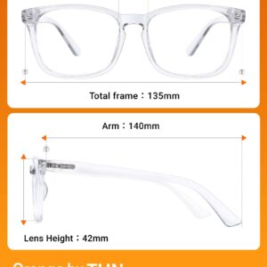 TIJN Unisex Stylish Square Non-Prescription Eyeglasses Glasses Clear Lens Women Men Eyewear