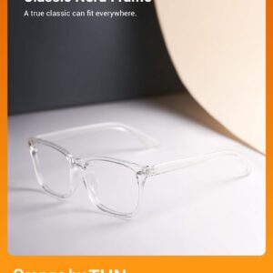 TIJN Unisex Stylish Square Non-Prescription Eyeglasses Glasses Clear Lens Women Men Eyewear