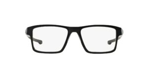 oakley men's ox8040 rectangular prescription eyewear frames, satin black, 54mm