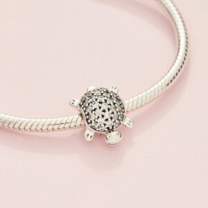 Pandora Jewelry Pave Sea Turtle Cubic Zirconia Charm in Sterling Silver