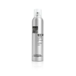 l'oreal professionnel next day hair | texture hairspray | provides light hold | provides texture with a weightless matte finish | for all hair types