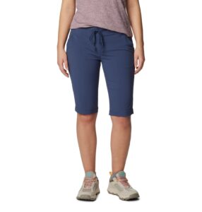 columbia women's anytime outdoor long short shorts, nocturnal, 8x13