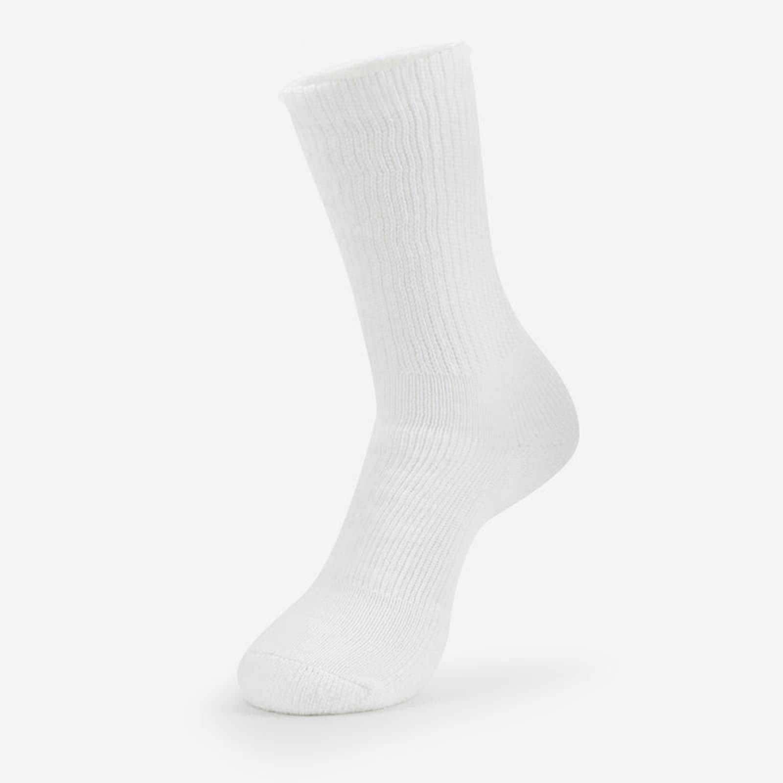 Thorlos Unisex WX Walking Thick Padded Crew Sock, White (3 Pack), Large