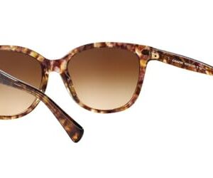 Coach HC8132 Sunglasses, Light Brown Confetti Tortoise/Brown Gradient, 57 mm