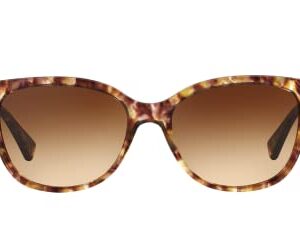 Coach HC8132 Sunglasses, Light Brown Confetti Tortoise/Brown Gradient, 57 mm