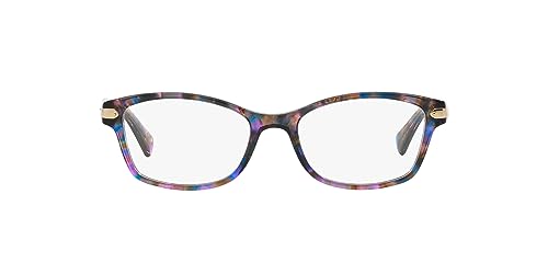 Coach HC6065 Prescription Eyewear Frames, Purple Confetti Tortoise/Demo Lens, 51 mm