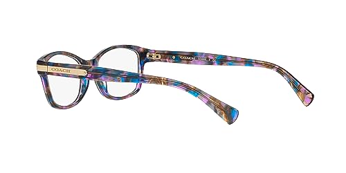 Coach HC6065 Prescription Eyewear Frames, Purple Confetti Tortoise/Demo Lens, 51 mm