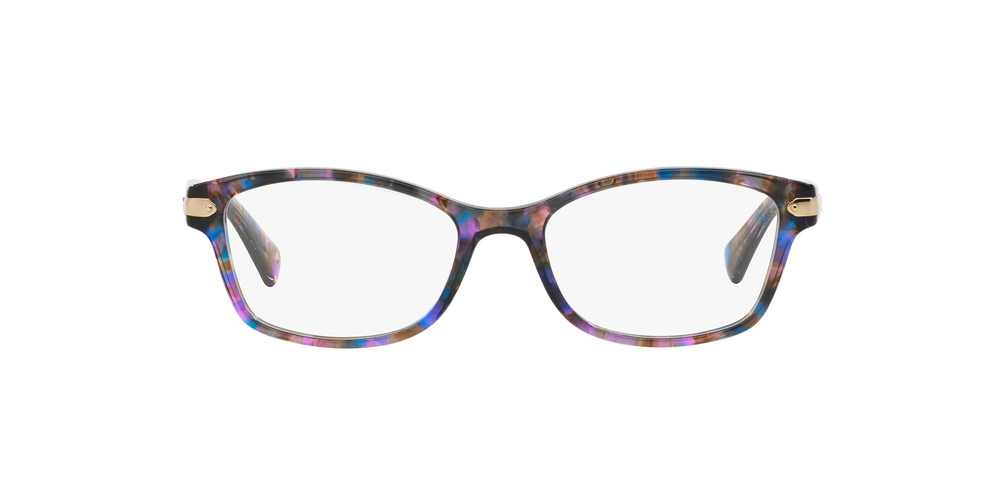 Coach HC6065 Prescription Eyewear Frames, Purple Confetti Tortoise/Demo Lens, 49 mm