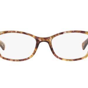 Coach HC6065 Prescription Eyewear Frames, Light Brown Confetti Tortoise/Demo Lens, 51 mm