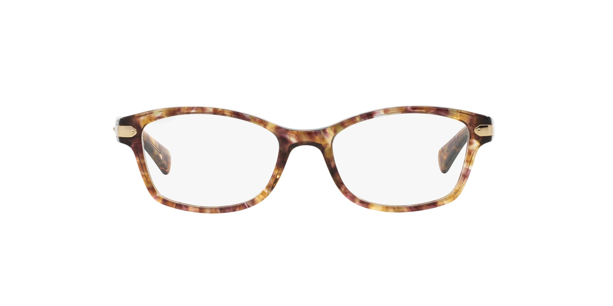 Coach HC6065 Prescription Eyewear Frames, Light Brown Confetti Tortoise/Demo Lens, 51 mm