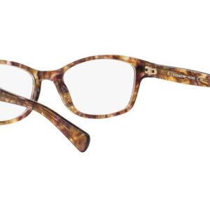 Coach HC6065 Prescription Eyewear Frames, Light Brown Confetti Tortoise/Demo Lens, 51 mm