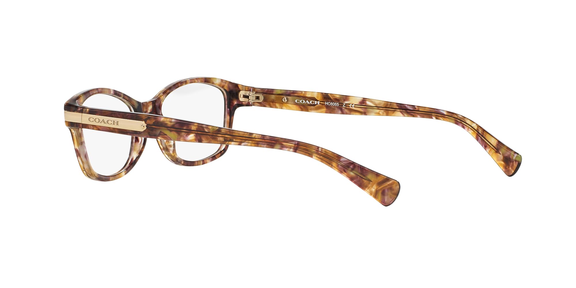 Coach HC6065 Prescription Eyewear Frames, Light Brown Confetti Tortoise/Demo Lens, 51 mm