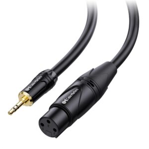 cable matters unbalanced 3.5mm to xlr cable 6 ft, male to female xlr to 1/8 inch cable, xlr to 3.5mm cable, 1/8 to xlr cable - 6 feet