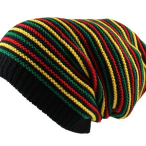 RW Classic Rasta Long Dreadlock Multi Beanie