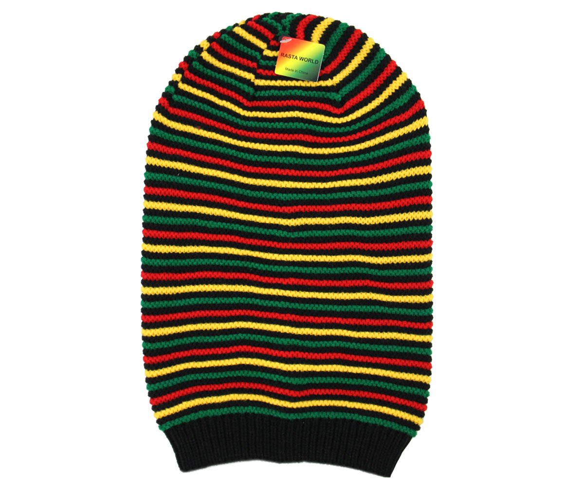 RW Classic Rasta Long Dreadlock Multi Beanie