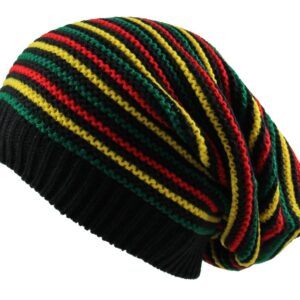 RW Classic Rasta Long Dreadlock Multi Beanie