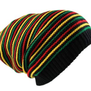 RW Classic Rasta Long Dreadlock Multi Beanie